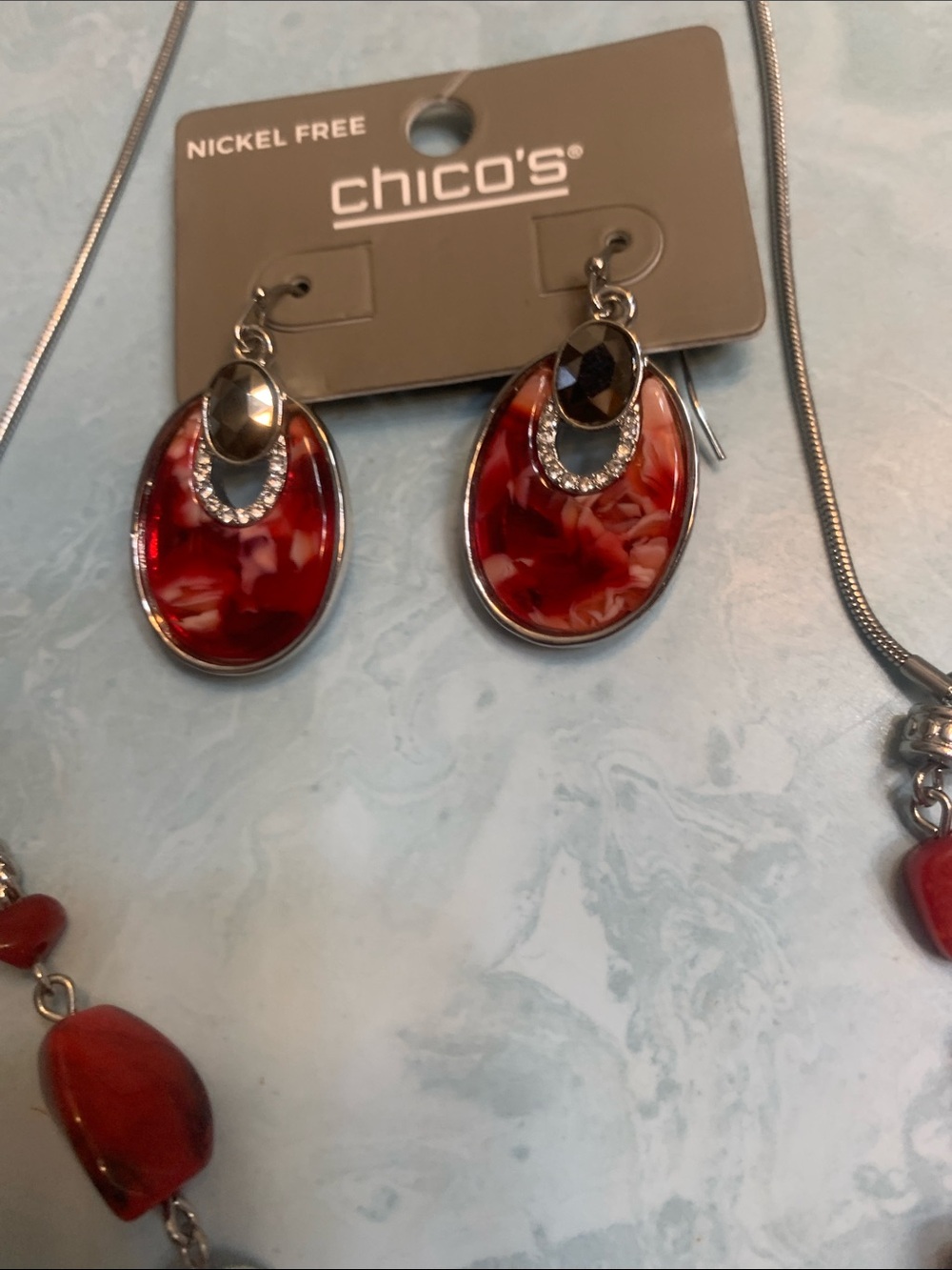 Necklace and earrings ( spare room )